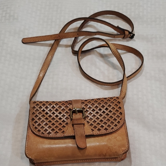 Patricia Nash Handbags - Patricia Nash Tori  Brown Lattice Crossbody Bag